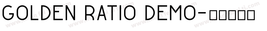 Golden Ratio Demo字体转换
